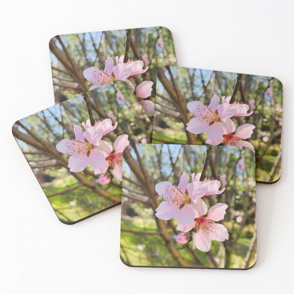 Item preview, Blooming peach tree flowers closeup designed and sold by simeonred.