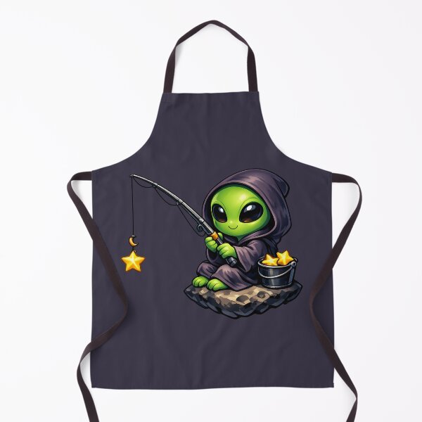 Item preview, Little Alien Fishing Stars – Cosmic Cute Space Illustration designed and sold by builtforyou.