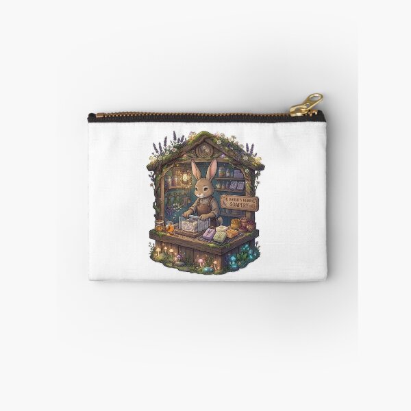 Item preview, The Rabbit's Herbal Soapery | Cottagecore Bunny Soap Maker | Whimsical Botanical Apothecary Illustration designed and sold by MrDev.