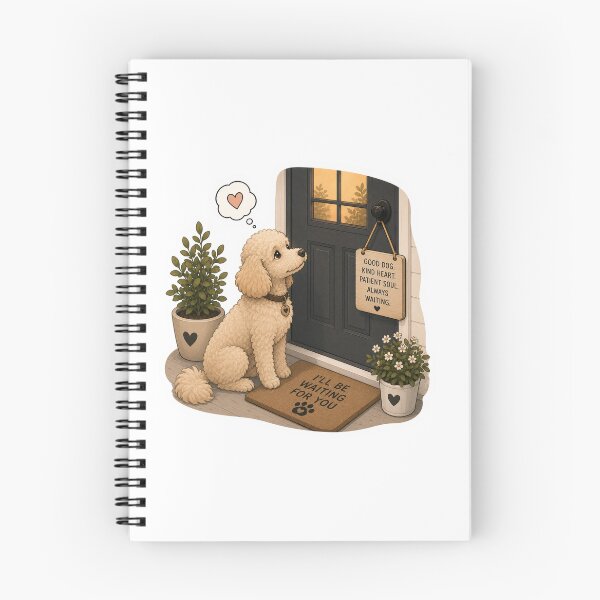 Item preview, Poodle Waiting by the Door – Loyal Companion Illustration  designed and sold by SMARTKIT  DESIGNAGENCY.