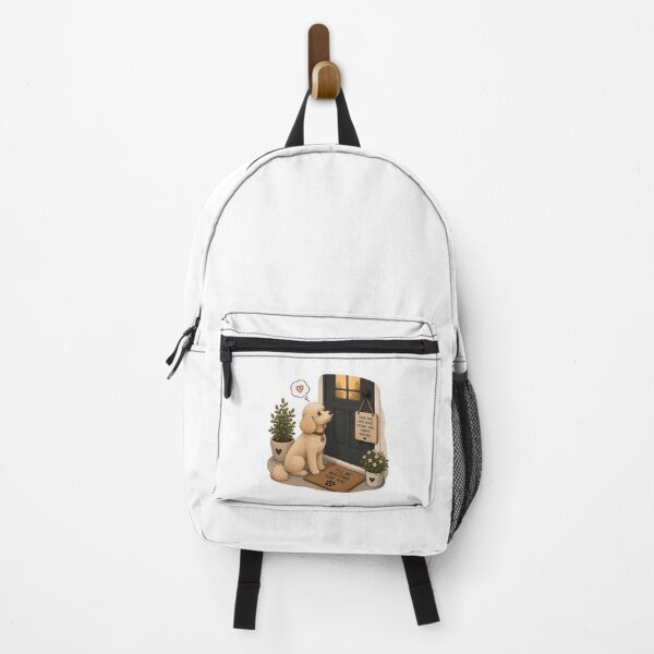 Item preview, Poodle Waiting by the Door – Loyal Companion Illustration designed and sold by SMARTKIT DESIGNAGENCY.