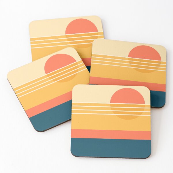 Item preview, Minimal Retro Sunset – Vintage Stripes Sun | Summer Aesthetic Design designed and sold by hyper retro.