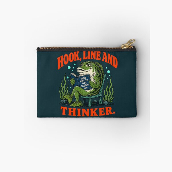 Item preview, Hook Line and Thinker Funny Fishing Pun designed and sold by Anyshca.