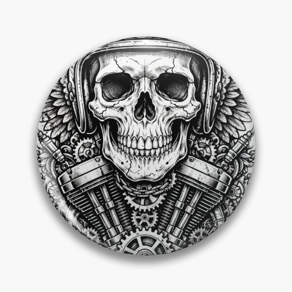 Item preview, Biker Skull iPhone Case | V-Twin Engine Motorcycle Design | Tattoo Style Phone Case for Men designed and sold by Donartpictures.