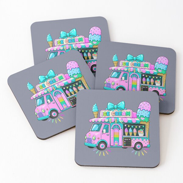 Item preview, Pastel Ice Cream Truck designed and sold by Aimetoi.