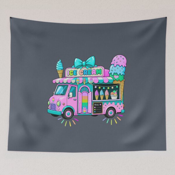 Item preview, Pastel Ice Cream Truck designed and sold by Aimetoi.