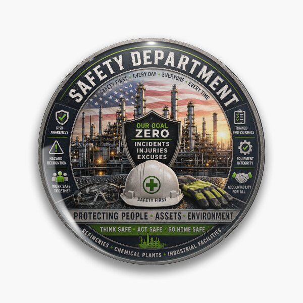 Item preview, Safety Department Zero Incident Safety Professional Challenge Coin Industrial Wall Art designed and sold by artistwill.