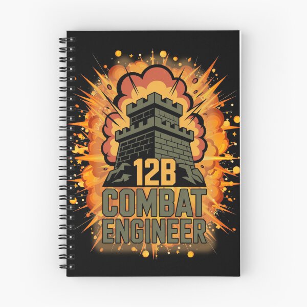 Item preview, 12B Combat Engineer — U.S. Army MOS Fortress Emblem with Explosion Military Graphic designed and sold by GFamilyC.