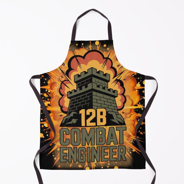 Item preview, 12B Combat Engineer — U.S. Army MOS Fortress Emblem with Explosion Military Graphic designed and sold by GFamilyC.