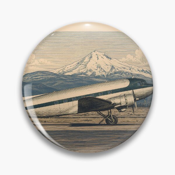 Item preview, Vintage Engraving Style Classic Twin-Engine Airliner Illustration designed and sold by EMairplanes.