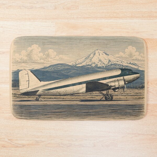Item preview, Vintage Engraving Style Classic Twin-Engine Airliner Illustration designed and sold by EMaviation_.