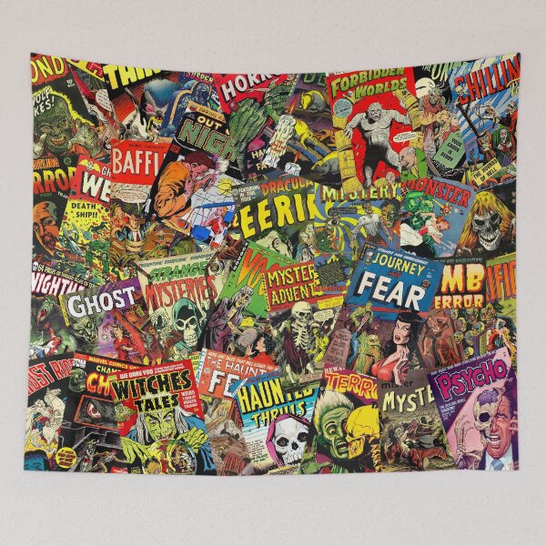 Item preview, Vintage Horror Comic Book Cover Art Collage designed and sold by hjsmith.