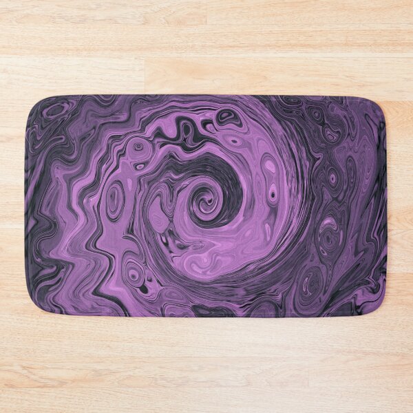 Item preview, Groovy Retro Abstract Pink and Black Swirl designed and sold by myrubiogarden.