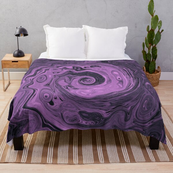 Item preview, Groovy Retro Abstract Pink and Black Swirl designed and sold by myrubiogarden.