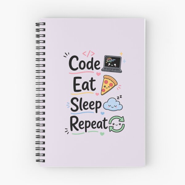 Item preview, Code Eat Sleep Repeat Cute Programmer Shirt | Kawaii Coding Quote | Funny Developer Gift | Software Engineer Sticker designed and sold by Sanika arts .