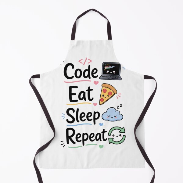 Item preview, Code Eat Sleep Repeat Cute Programmer Shirt | Kawaii Coding Quote | Funny Developer Gift | Software Engineer Sticker designed and sold by Sanika arts .