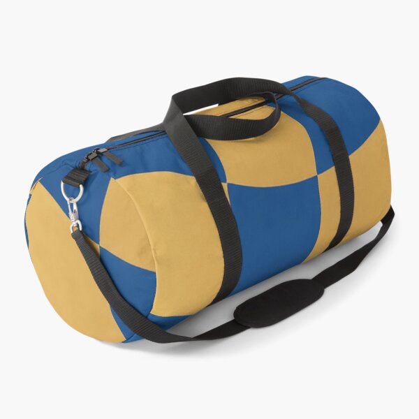 Item preview, Blue and Gold Wavy Checkerboard Pattern designed and sold by Aureva Arts Shop.
