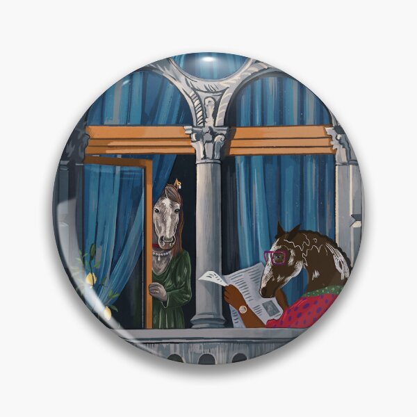 Item preview, Horses on the balcony designed and sold by Ekaterina Khozatskaya.