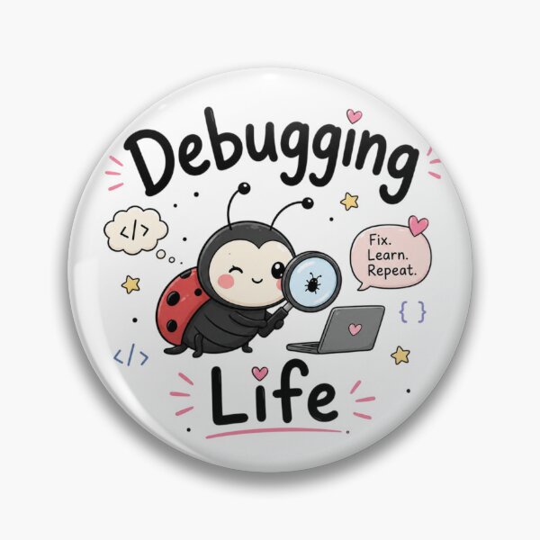 Item preview, Debugging Life Cute Programmer Design | Funny Coding Quote | Kawaii Developer Gift designed and sold by Sanika arts .