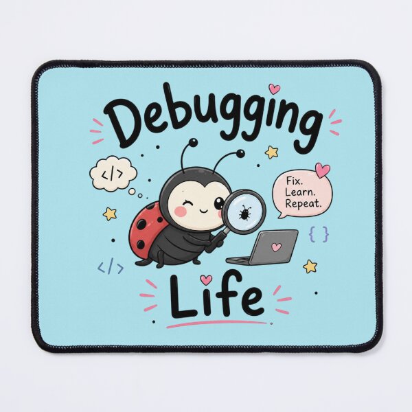 Item preview, Debugging Life Cute Programmer Design | Funny Coding Quote | Kawaii Developer Gift designed and sold by Sanika arts .