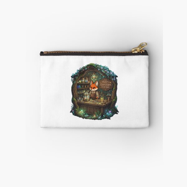 Item preview, The Fox's Lantern Cottage | Whimsical Lantern Maker | Enchanted Woodland Workshop Fantasy Illustration designed and sold by MrDev.