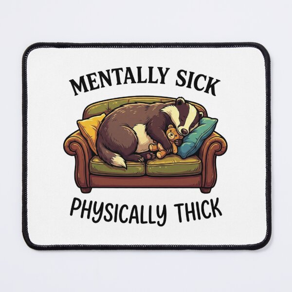 Item preview, Mentally Sick Physically Thick Badger Leather Couch designed and sold by thenewall.