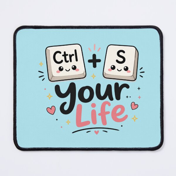 Item preview, Ctrl + S Your Life Cute Keyboard Quote | Kawaii Productivity Typography Sticker designed and sold by Sanika arts .