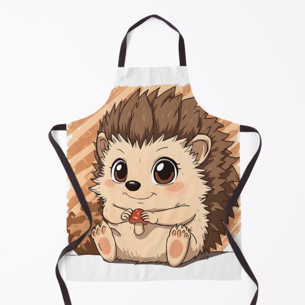 Item preview, Cute Kawaii Hedgehog Sticker | Adorable Baby Hedgehog Holding Mushroom Cartoon designed and sold by dreamz-world.