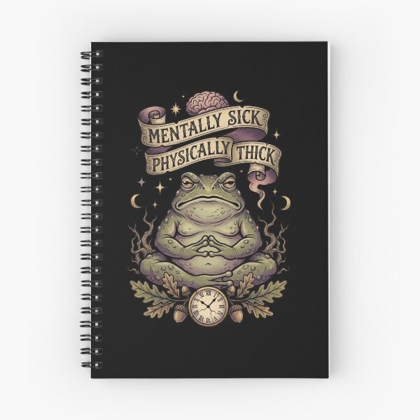 Item preview, Mentally Sick Physically Thick Grumpy Frog Tattoo designed and sold by thenewall.