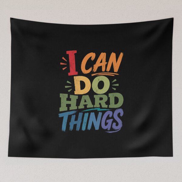 Item preview, I Can Do Hard Things Motivational Inspiration Positive Affirmation designed and sold by SkeletonsDanger.