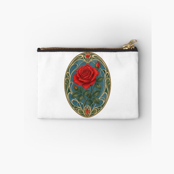 Item preview, Art Nouveau Red Rose Floral Vintage designed and sold by AntiqueImages.