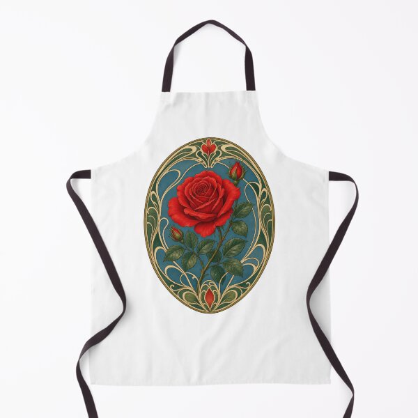 Item preview, Art Nouveau Red Rose Floral Vintage designed and sold by AntiqueImages.