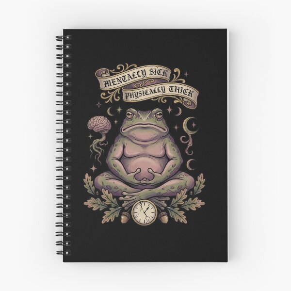 Item preview, Mentally Sick Physically Thick Meditating Toad Tattoo designed and sold by thenewall.