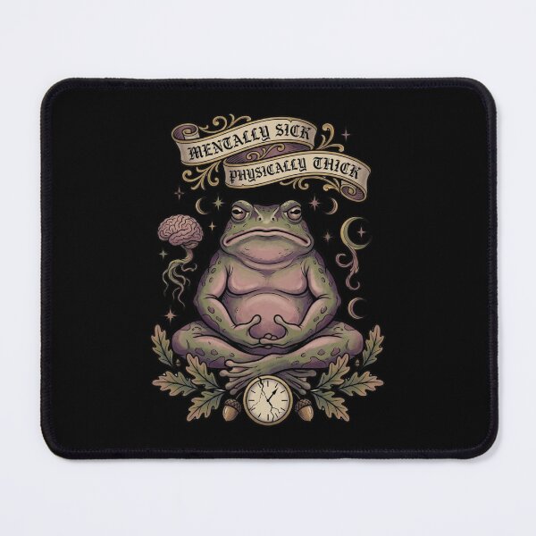 Item preview, Mentally Sick Physically Thick Meditating Toad Tattoo designed and sold by thenewall.