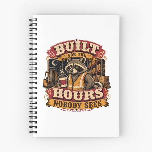 Item preview, Night Shift Raccoon Warehouse Worker designed and sold by Belarte.shop.