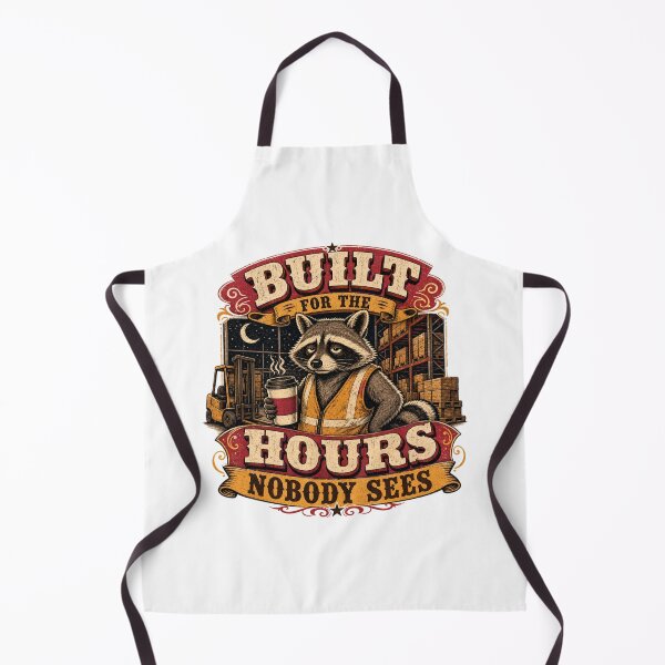 Item preview, Night Shift Raccoon Warehouse Worker designed and sold by Belarte.shop.