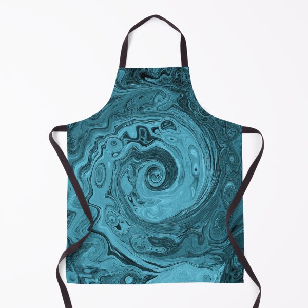 Item preview, Groovy Retro Abstract Black and Teal Swirl designed and sold by myrubiogarden.