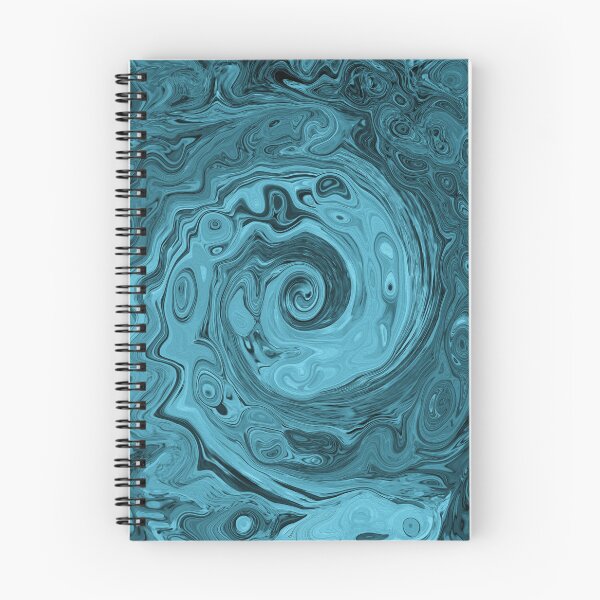 Item preview, Groovy Retro Abstract Black and Teal Swirl designed and sold by myrubiogarden.