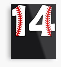 Number 14 Baseball #14 Metal Print
