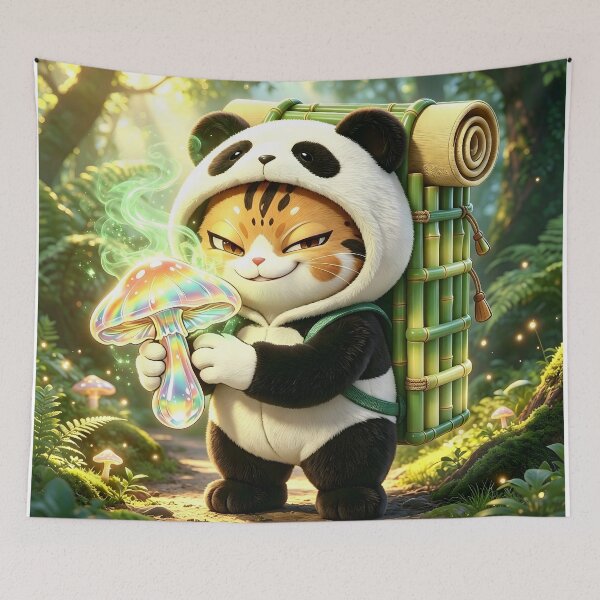 Item preview, Felis Nigripes Explorer - Magical Forest Guardian Art designed and sold by ABYSSLAB.