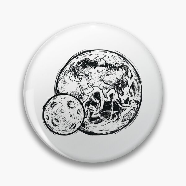 Item preview, Rough Sketch Planet Earth and Moon designed and sold by BHP Studio.