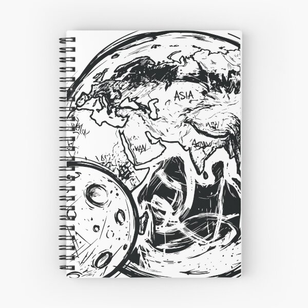 Item preview, Rough Sketch Planet Earth and Moon designed and sold by BHP Studio.