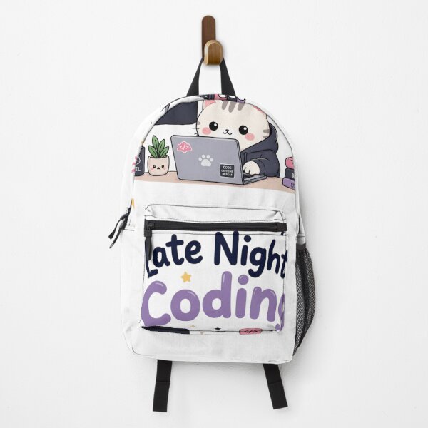Item preview, Late Night Coding Cute Programmer Cat | Funny Developer & Coder Aesthetic Design designed and sold by Sanika arts .