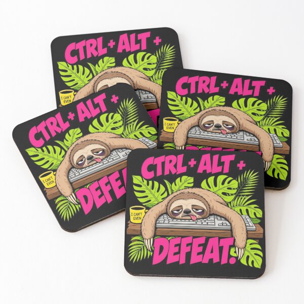 Item preview, Ctrl Alt Defeat Funny Programmer Tech Humor Sloth Gift designed and sold by Anyshca.