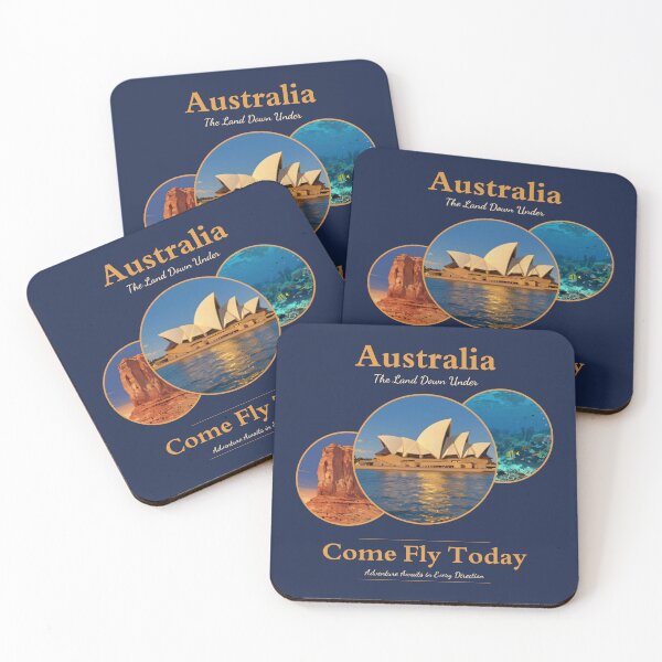 Item preview, Australia Vintage Graphic Poster designed and sold by Dimensionality.