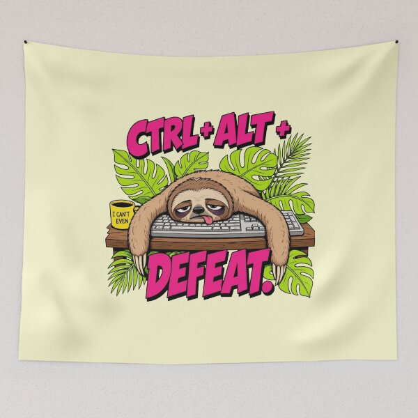 Item preview, Ctrl Alt Defeat Funny Programmer Tech Humor Sloth Gift designed and sold by Anyshca.