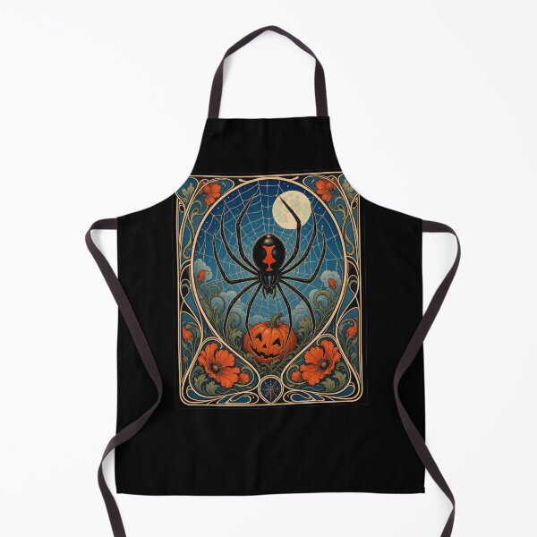 Item preview, Art Nouveau Black Widow Spider Halloween Pumpkin designed and sold by AntiqueImages.