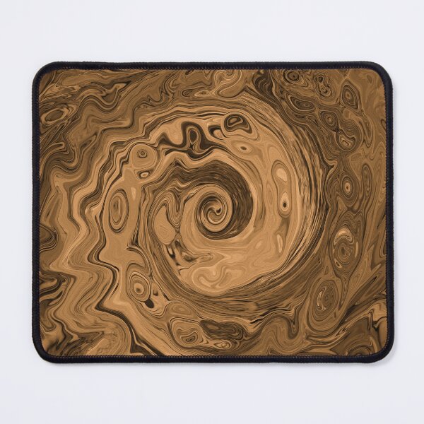 Item preview, Groovy Retro Abstract Black and Brown Swirl designed and sold by myrubiogarden.
