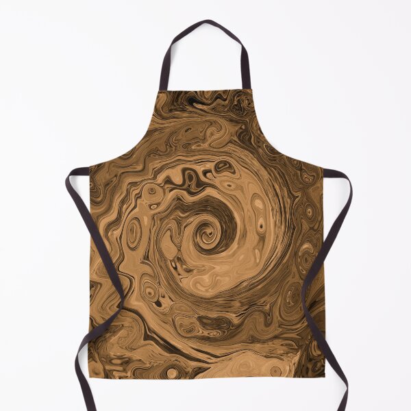 Item preview, Groovy Retro Abstract Black and Brown Swirl designed and sold by myrubiogarden.