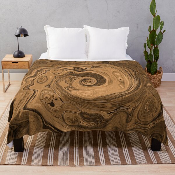 Item preview, Groovy Retro Abstract Black and Brown Swirl designed and sold by myrubiogarden.